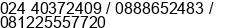 Phone number of Mr. Arif Novianto at Semarang